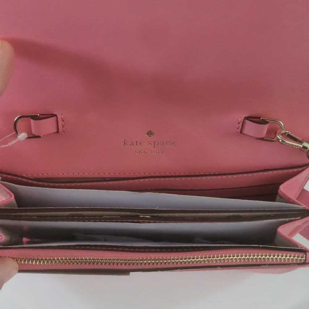 NWT Kate Spade Small Flap Wallet on A String Bag - Picture 4 of 5